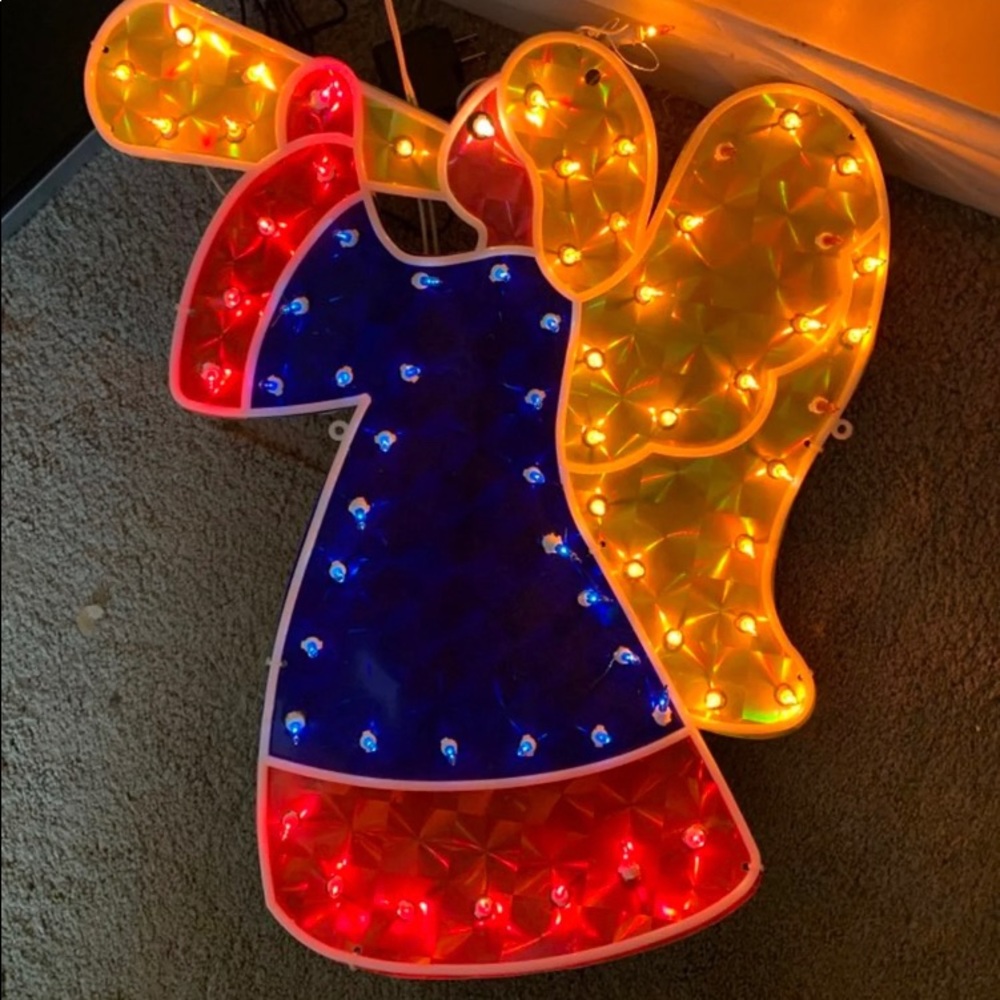 Holographic Angel Silhouette Light